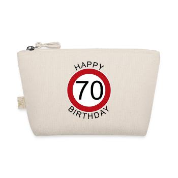 Happy Birthday 70 Panneau de signalisation pour anniversaire - Trousse biologique - nature - Devant