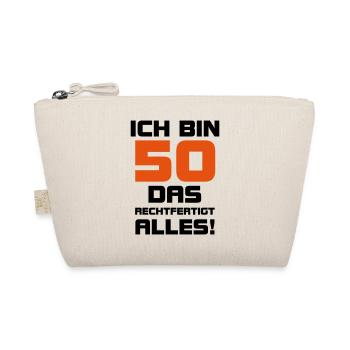 50 Geburtstag Geschenk Geburtstagsgeschenk 50. - Bio-Täschchen - Natur - Vorne