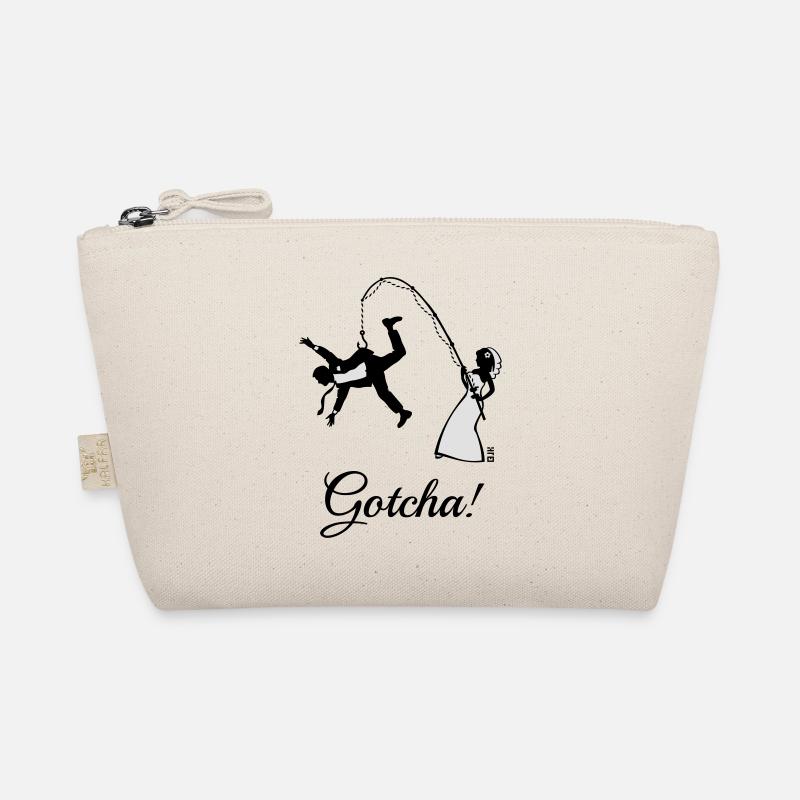 Gotcha! (Braut Angelt Ehemann / JGA) Bio-Täschchen