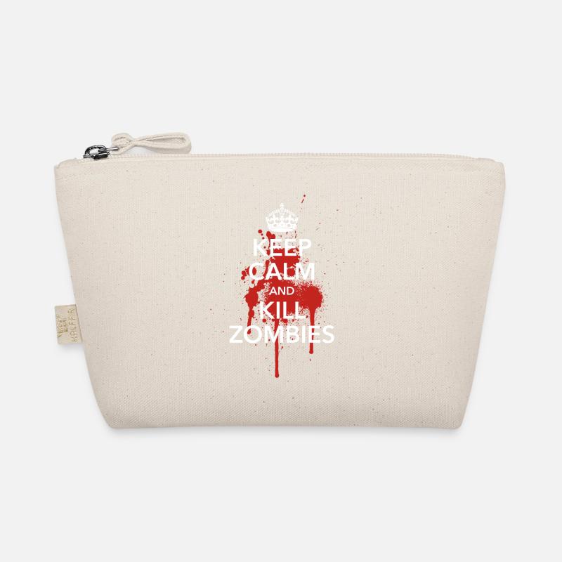 keep calm and kill zombies Halloween Blut Krone - Bio-Täschchen - Natur