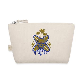 Surfing (Skull & Palms) - Organic Pouch - nature - Front
