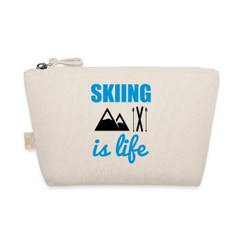 SKIING IS LIFE - Bio-Täschchen - Natur - Vorne