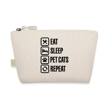 Eat Sleep Pet cats Repeat - Organic Pouch - nature - Front