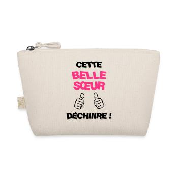 Sister in law Brother Schwester Belle Soeur Frère - Organic Pouch - nature - Front