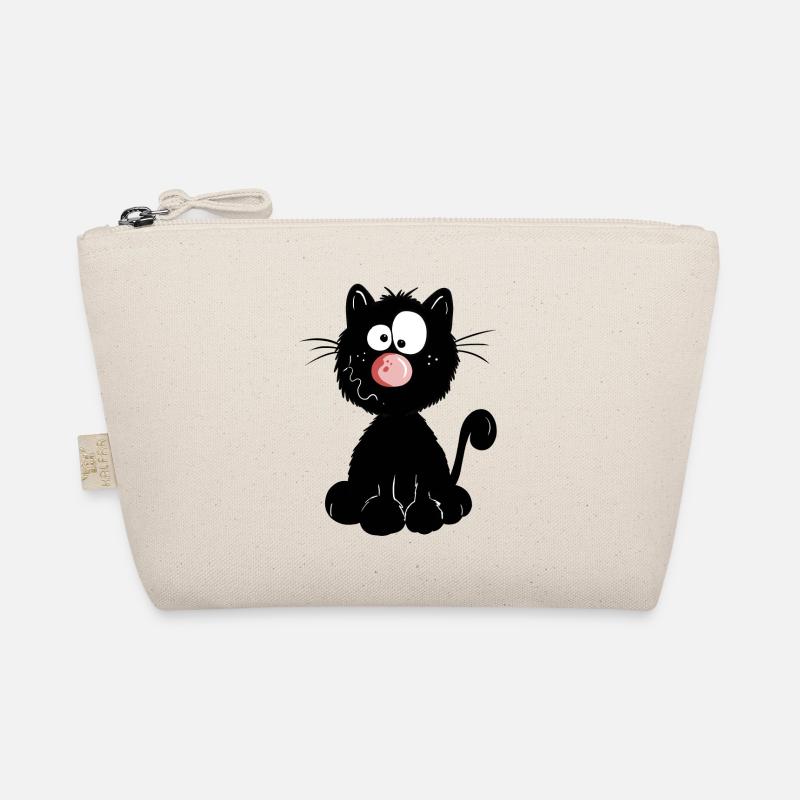 Schwarze Katze Bio-Täschchen