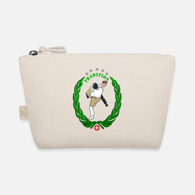 Schwinger Schweizer Nationalsport  Tradition - Bio-Täschchen - Natur