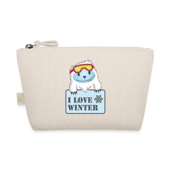 Yeti - I love winter - Organic Pouch - nature - Front