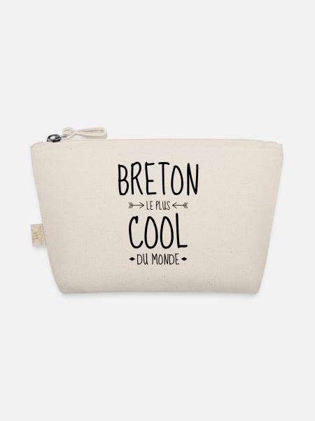 Bretagne / Breton / Bretonne / BZH / Breizh - Bio-Täschchen - Natur - Vorne