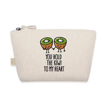 You hold the kiwi to my heart Kawaii niedlich Paar - Bio-Täschchen - Natur - Vorne