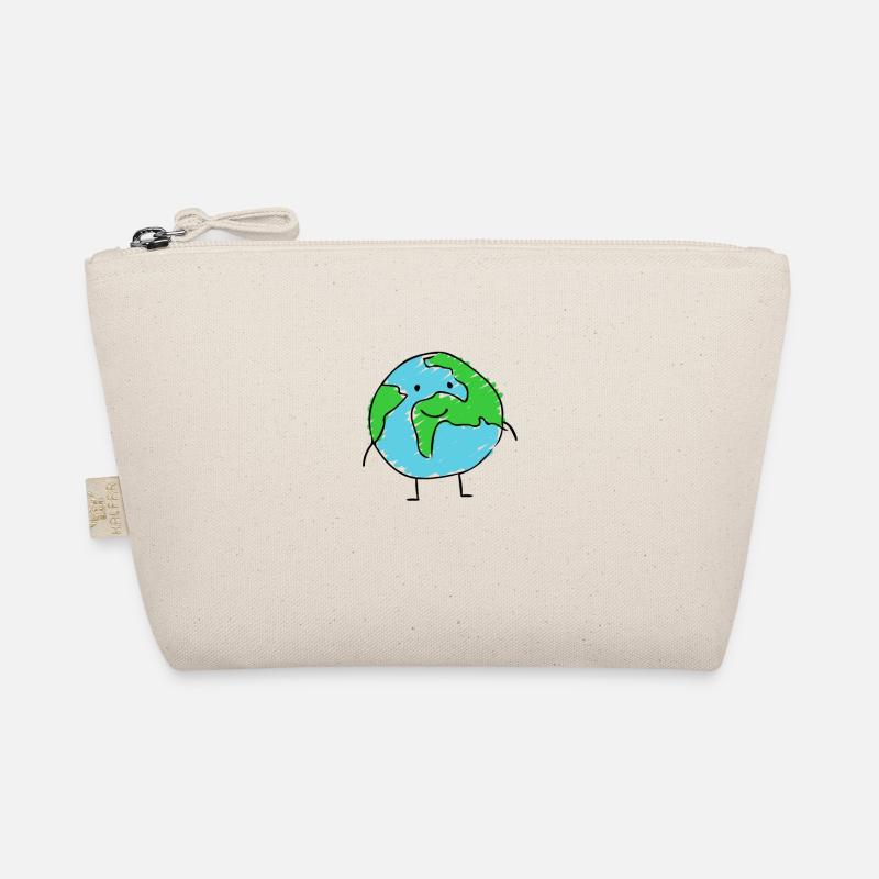 World - drawing Organic Pouch