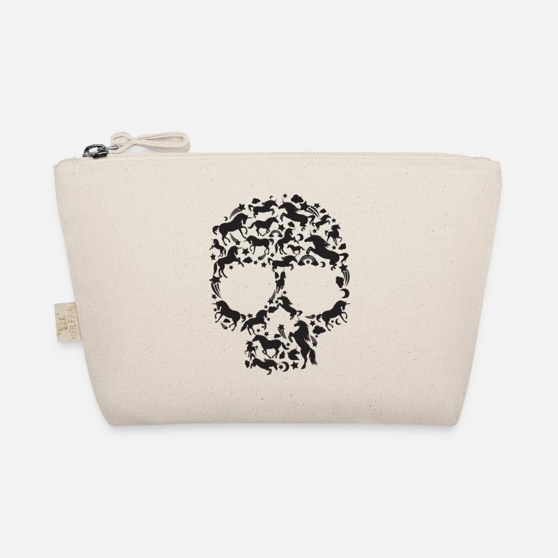 SKULL UNICORN - Bio-Täschchen - Natur