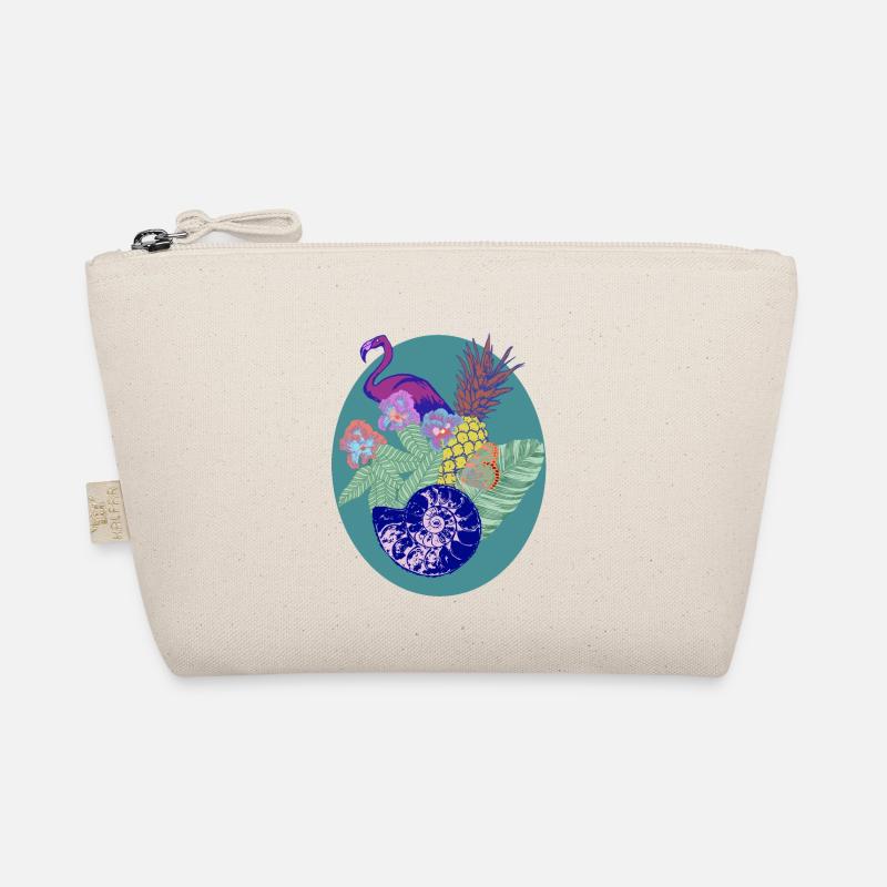 flamingo, pineapple and shell Organic Pouch
