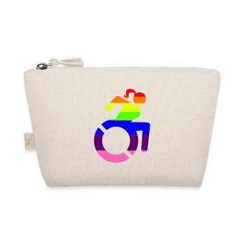 Fille en fauteuil roulant symbole LGBTQ # - Trousse biologique - nature - Devant