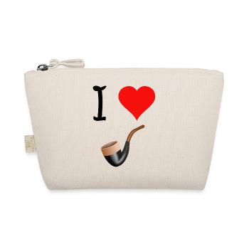 I love pipe - Organic Pouch - nature - Front