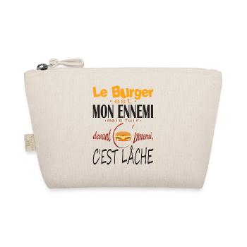hamburger ennemi lache fuir humour manger citation - Trousse biologique - nature - Devant