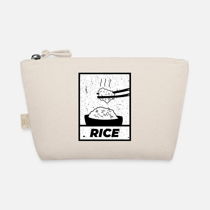 Rice simple vintage black Organic Pouch