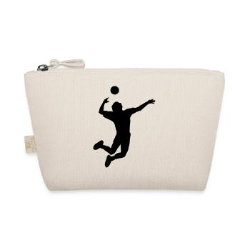 Volleyball gesprungen Schlag oder Service - Bio-Täschchen - Natur - Vorne
