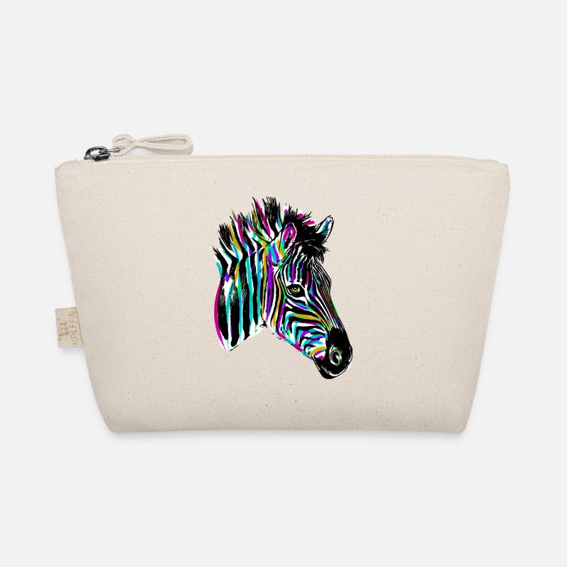 Buntes Zebra - Farbiges Zebra Bio-Täschchen