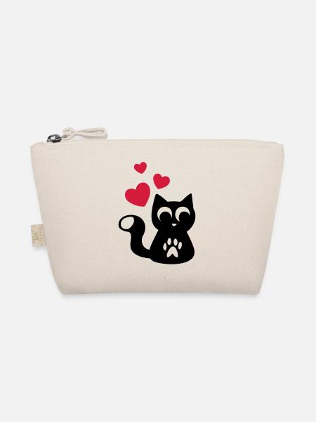 Cute Cute Cat - Cute adorable cat - Organic Pouch - nature - Front