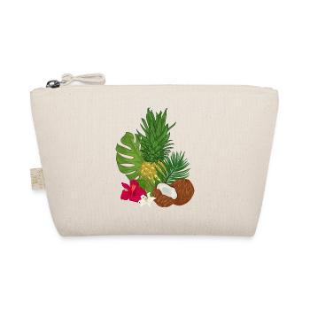 Tropisches Bouquet hinterlässt Kokosnussananas - Bio-Täschchen - Natur - Vorne