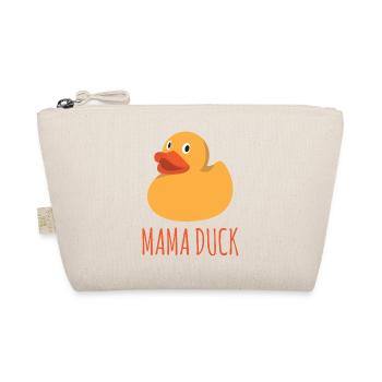 Funny Mama Duck Rubber Ducky Family Matching - Organic Pouch - nature - Front