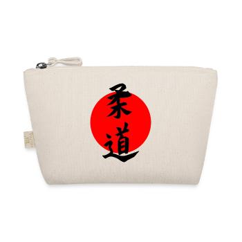 Judo in Japanese kanji script with red sun - Organic Pouch - nature - Front