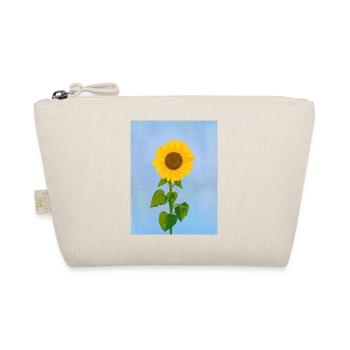 Sonnenblume Sonne Blume Happy - Bio-Täschchen - Natur - Vorne