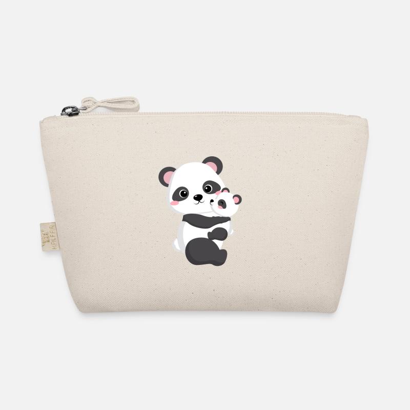 Mama und ich niedliches Panda mit Mama Geschenk Bio-Täschchen
