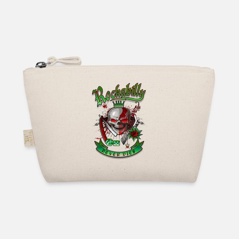 Rockabilly Skull Organic Pouch