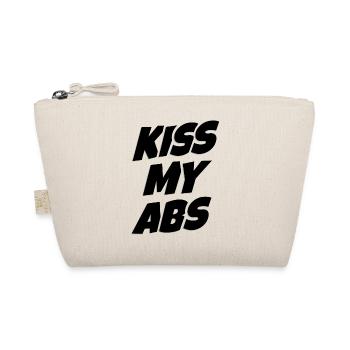 Kiss my abs funny simple black - Organic Pouch - nature - Front