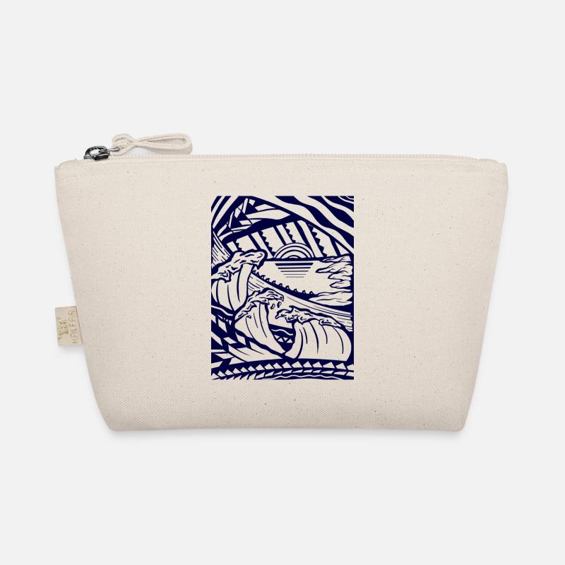 Waves Sunset Abstract Organic Pouch