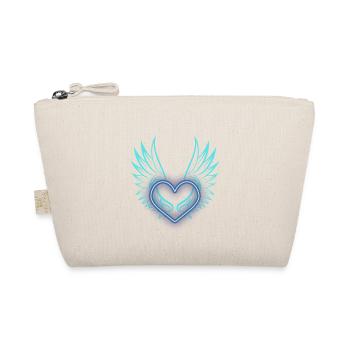 Neon heart with wing design - Organic Pouch - nature - Front
