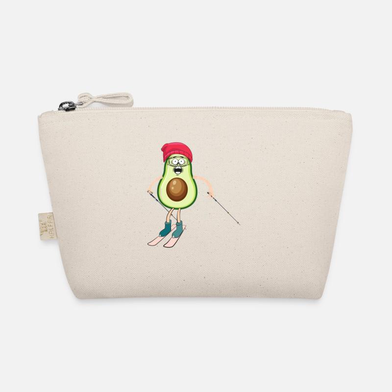 Avocado auf Ski - Bio-Täschchen - Natur
