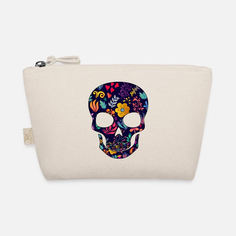 Skull tête de mort fleur fleur - Trousse biologique - nature