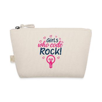 girls who code rock 01 - Organic Pouch - nature - Front