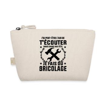 Dans Ma Tête Je Fais Du Bricolage Cadeau Humour - Trousse biologique - nature - Devant