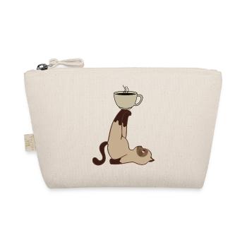 Cat Café Cat Coffee Yoga - Bio-Täschchen - Natur - Vorne