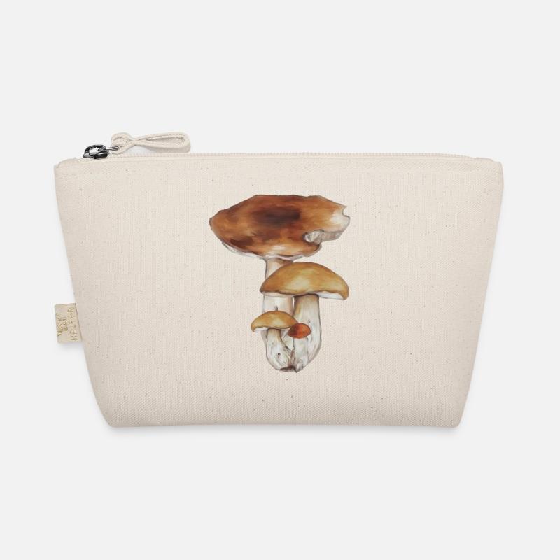 Forest Mushroom Watercolor Pattern Organic Pouch