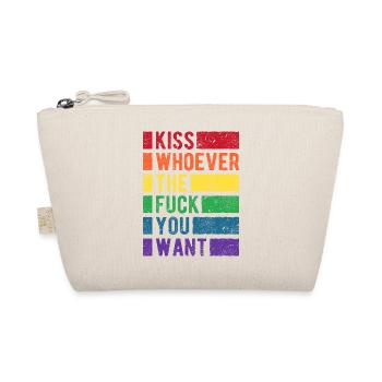 Kiss You Want LGBT Arc-en-ciel Pride - Trousse biologique - nature - Devant