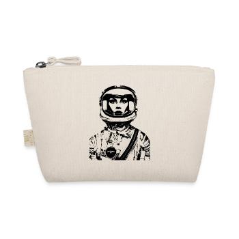 ASTRONAUTIN ASTRONAUT FRAU FRAUENPOWER STENCIL - Bio-Täschchen - Natur - Vorne