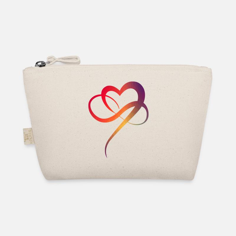 Buntes Herz Symbol Liebe Unendlichzeichen - Bio-Täschchen - Natur
