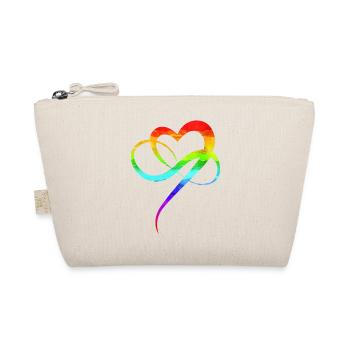 Homo Amour CSD Arc-en-ciel Coeur Polygamie IDAHOBIT - Trousse biologique - nature - Devant