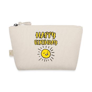 Happy Birthday Sun / Sonne / Sunshine / Sonnensche - Bio-Täschchen - Natur - Vorne