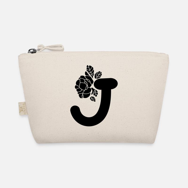 Alphabetbuchstabe J mit Blume Bio-Täschchen