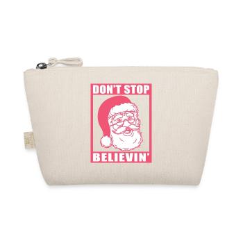 Weihnachtsmann Hört nicht auf Believin' Weihnachtsgeschenk - Bio-Täschchen - Natur - Vorne