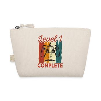 1. Vintage Hochzeitstag Level 1 - Bio-Täschchen - Natur - Vorne