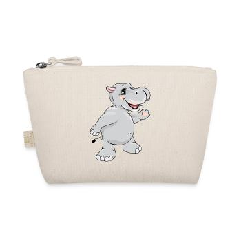 Dancing happy hippo - Organic Pouch - nature - Front
