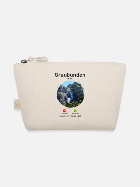 Graubünden Naturruf Design - Bio-Täschchen - Natur