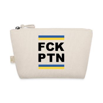 FckPtn longLiveUkraine 2022 black RobinSpaceDesign - Bio-Täschchen - Natur - Vorne