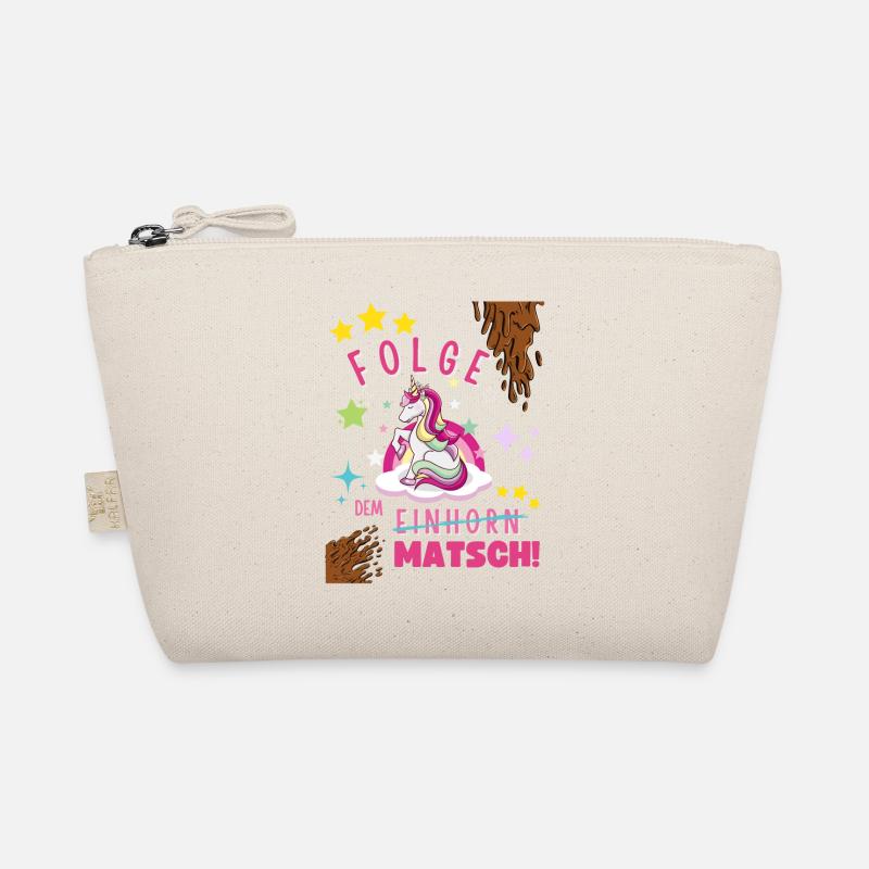 Muddy run shirt mud Matsch Lauf Einhorn obstacle - Bio-Täschchen - Natur
